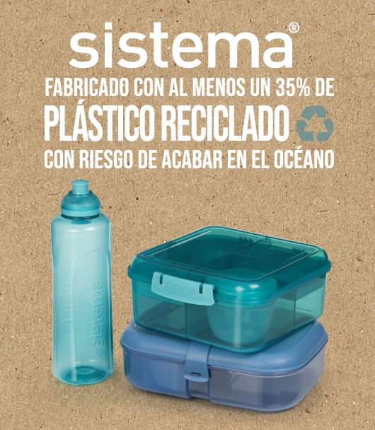 Sistema® Contiene plástico reciclado con riesgo de acabar en el océano ES